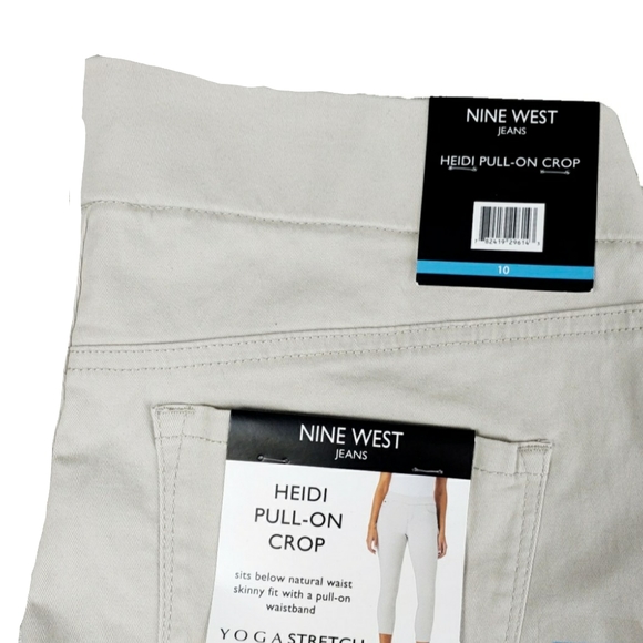 NWT-Nine West Sz 4 Heidi Yoga Stretch Skiny Crop - Picture 4 of 6